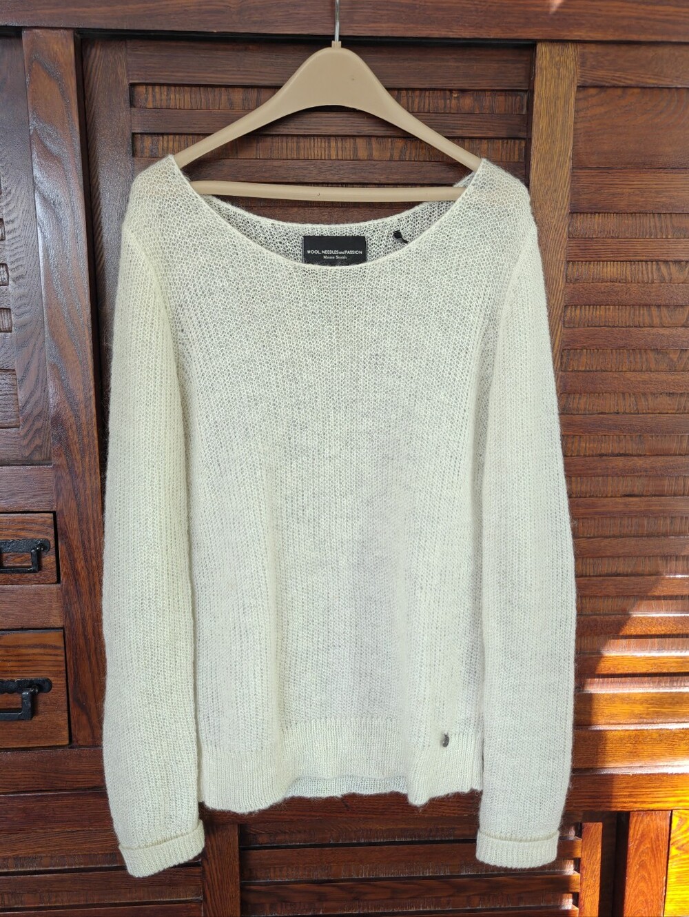 Maison Scotch Cream Open-Knit Mohair Sweater — Size 1 (XS/S)
